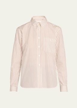 Shrunken Striped Button Down Shirt