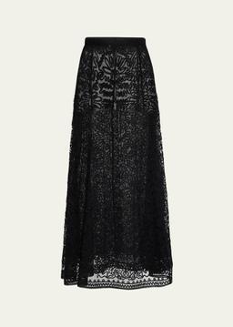 Katja Sheer Embroidered Skirt