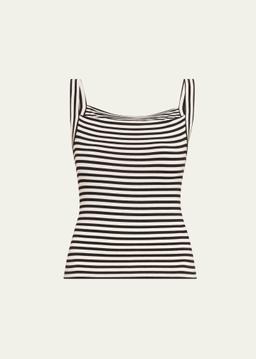 Striped Square-Neck Tank Top