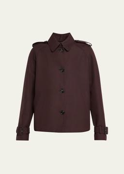 Dave Button Down Wool Silk Short Jacket