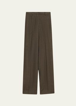 Goldie Structured Linen Wool Trousers