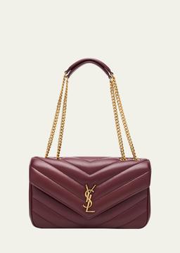 Loulou Medium YSL Chain Shoulder Bag in Quilted Leather