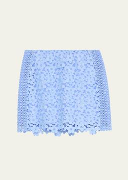 Laura Floral & Geometric Lace Mini Skirt