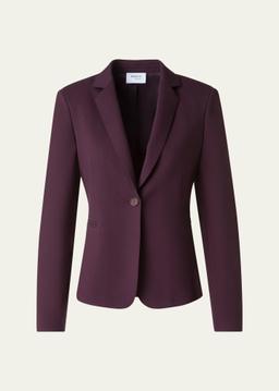 Single-Button Viscose Jersey Jacket