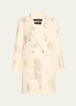 Elizabeth St Garden Embellished Double-Breasted Wool Coat
