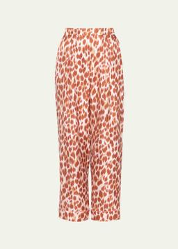 Jaragua Cropped Abstract-Print Lounge Pants
