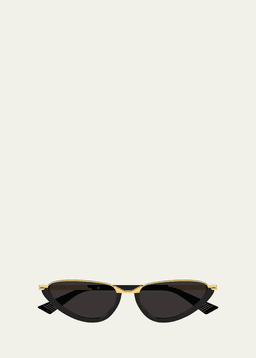 Recycled Acetate and Metal Cat-Eye Sunglasses