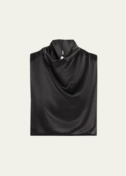 Silk Cowl-Neck Top
