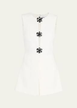 Embellished Crepe Playsuit
