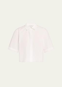 Short-Sleeve Button-Front Shirt