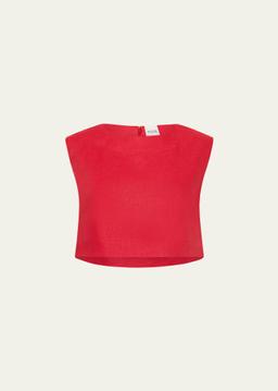 Martina Linen Crop Top