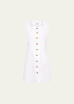 Emma Button-Front Mini Dress
