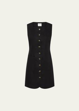Emma Button-Front Mini Dress
