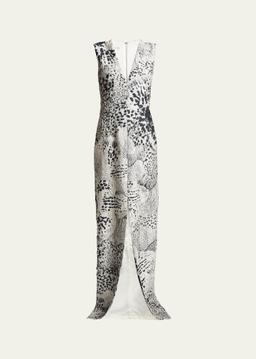 Delina Long Orchid Dress