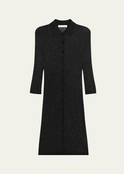 Pointelle Polo Dress