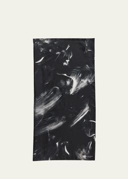 Charcoal Dust Square Silk Twill Scarf