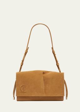 Baggy Small Shoulder Bag in Suede