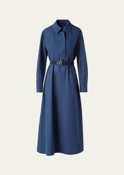 A-Line Poplin Midi Dress
