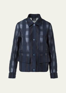 Tom Organdy Plaid Short Jacket