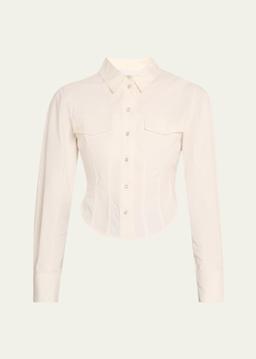 Stretch Cotton Corset Shirt