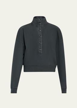 Mirelle Buttoned Pullover Sweatshirt