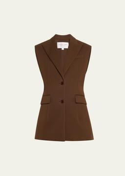 Sleeveless Two Button Jacket