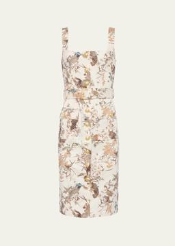 Tapestry Jungle Idy Button-Front Tank Dress