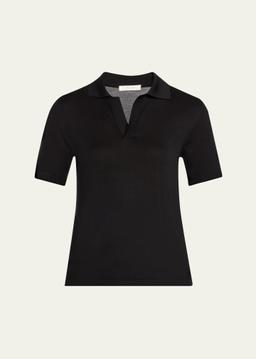 Julianna Silk Polo Shirt
