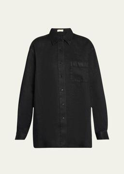 Nesson Oversized Linen Button-Down Shirt