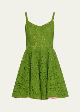 Broderie Anglaise Bustier Mini Dress