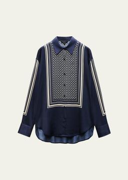 Jessica Printed Long-Sleeve Shirt