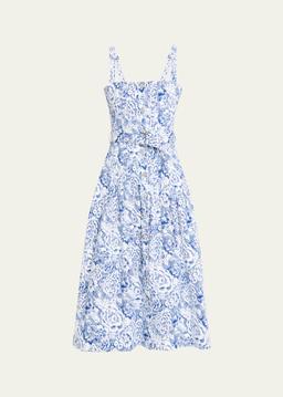 Branwen Sketchbook Floral Midi Dress
