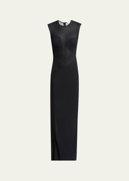 Mesh Molded Cutout Gown