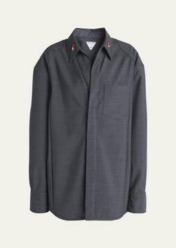 Matches-Collar Travel Light Wool Shirt