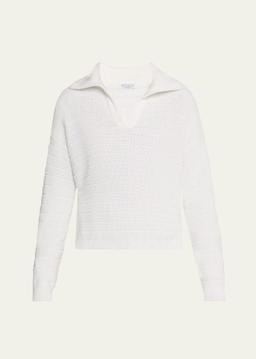 Johnny Collar Cotton English Ribbed Sweater