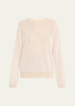 Lurex Summer Stripe Linen Sweater