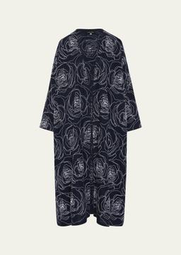 Wide A-Line V Neck Open Coat