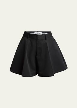 Trapeze Flared Mini Shorts