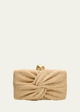 Lisse Twisted Raffia Clutch Bag
