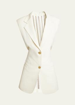 Twisted-Back Silk Vest