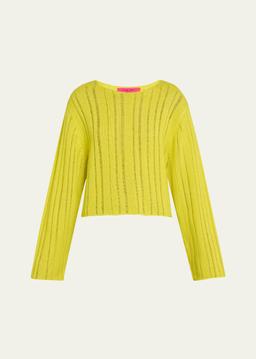 Drop Needle Cashmere Top