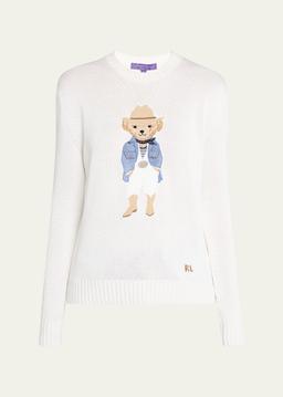 Hamptons Spring Polo Bear Silk Sweater