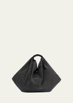 Japanese Draped Canvas Top-Handle Bag