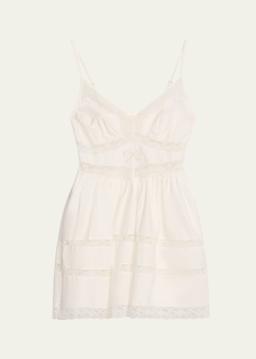 Zima Lace-Trim Mini Dress