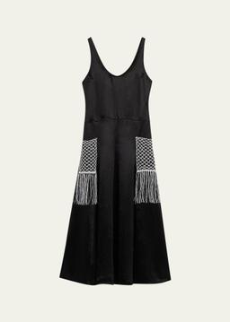 Sleeveless Godet Long Dress