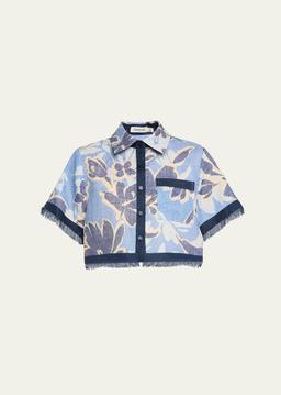 Topanga Short-Sleeve Cropped Shirt