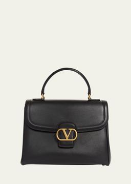 9 to 5 Flap Leather Top-Handle Bag