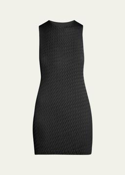 Sleek Pleats Short Dress