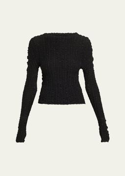 Jellyfish Pleats Long-Sleeve Top