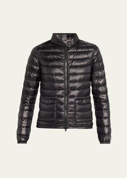 Shiny Nylon Short Down Jacket